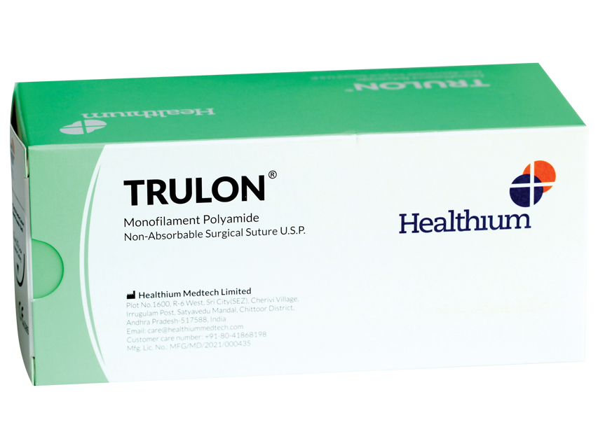 SUTURA NON ASS. TRULON calibro 4/0, curva 3/8, ago 19 mm - 45 cm - blu