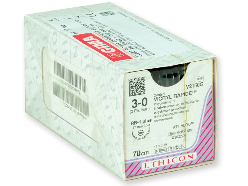 SUTURA ASSORBIBILE ETHICON VICRYL RAPID - 3/0 ago 17 mm