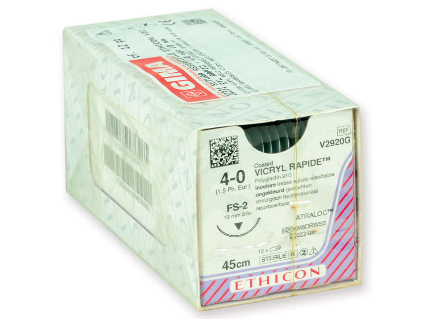 SUTURA ASSORBIBILE ETHICON VICRYL RAPID - 4/0 ago 19 mm
