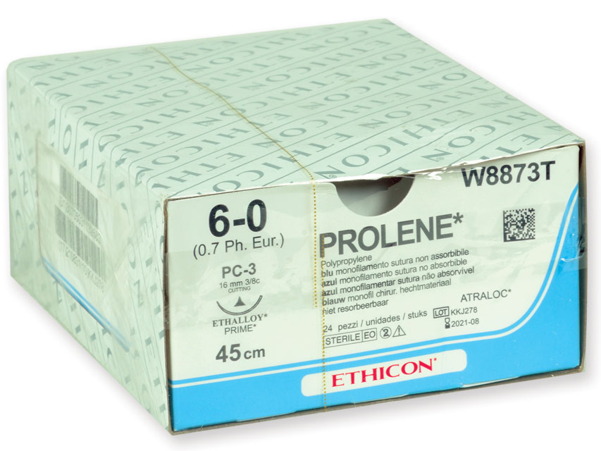 SUTURA MONOFILAMENTO ETHICON PROLENE BLUE - 6/0 ago 16 mm
