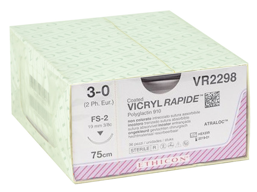 SUTURA ASSORBIBILE ETHICON VICRYL RAPID - 3/0 ago 19 mm