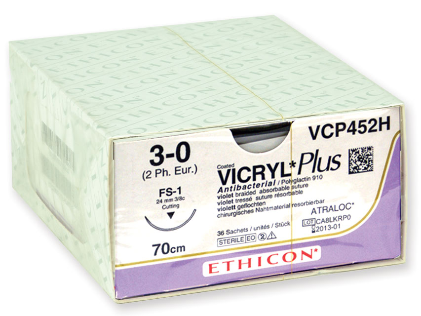 SUTURA ASSORBIBILE ETHICON VICRYL PLUS - 3/0 ago 24 mm