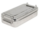 SCATOLA INOX 20x10x4,5cm - con manici