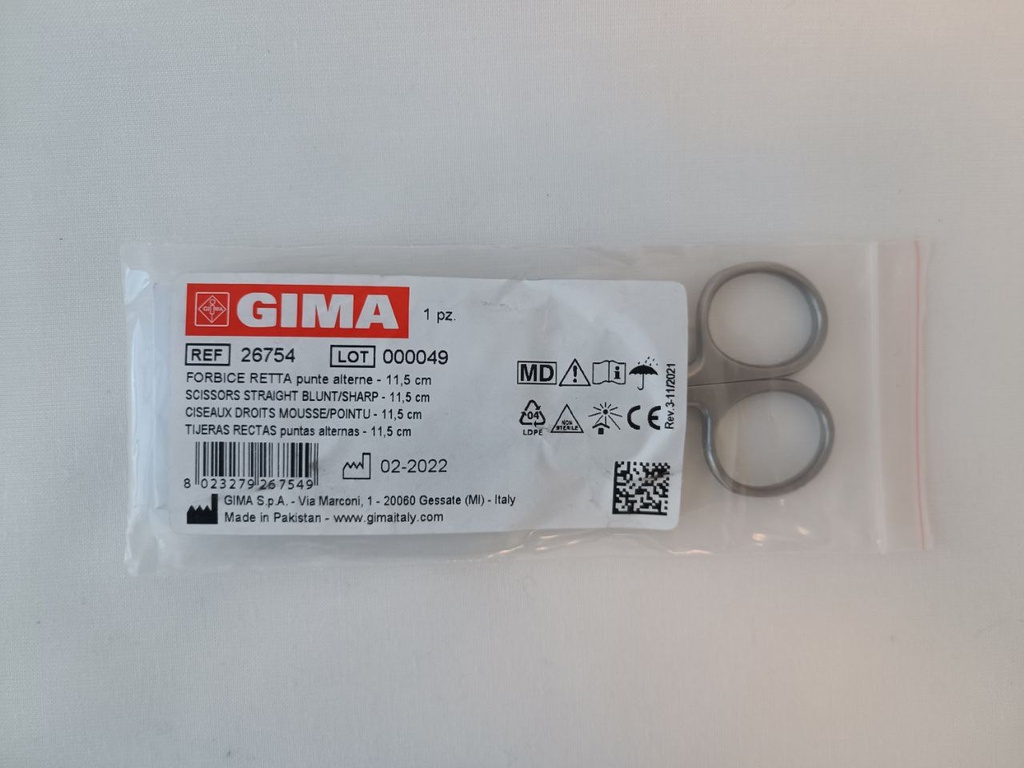 Forbici rette punte alterne 11,5 cm