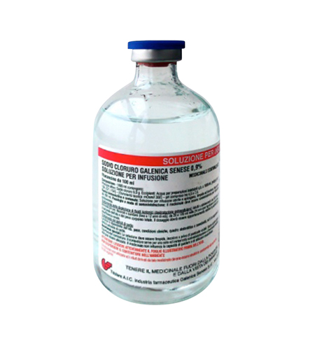 Sodio cloruro 0,9% flacone vetro 500 ml
