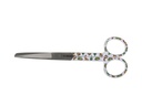 FORBICI IN ACCIAIO INOX RETTE PUNTE ALTERNE - fantasia bruco - 14 cm