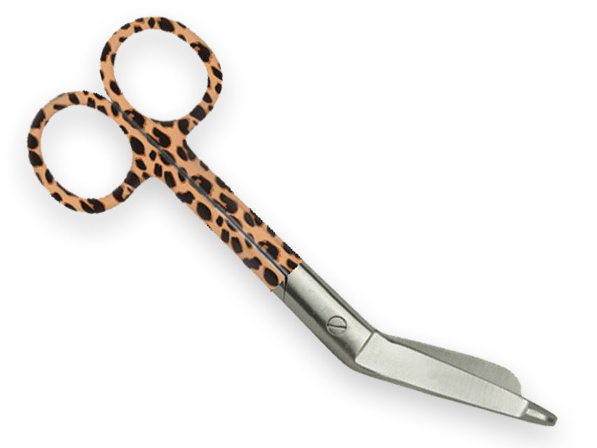 FORBICI PER BENDE - fantasia leopardo - 14 cm