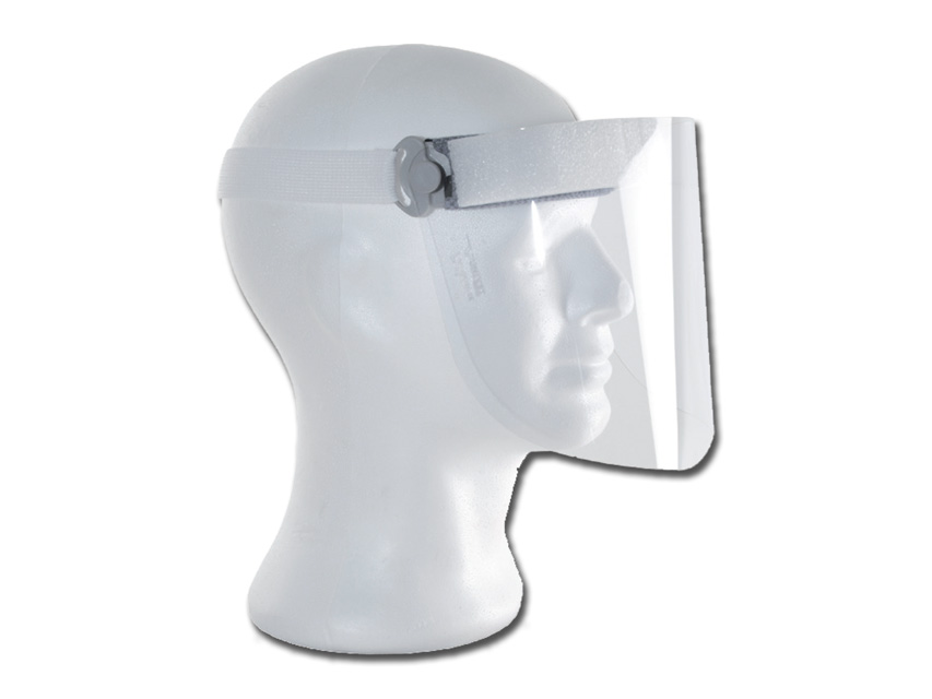 Maschera protezione totale viso antispruzzi con rotazione a 90°
