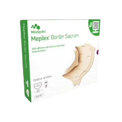 Mepilex Border Sacrum Ag medicazione assorbente in schiuma poliuretano 23 x 23cm
