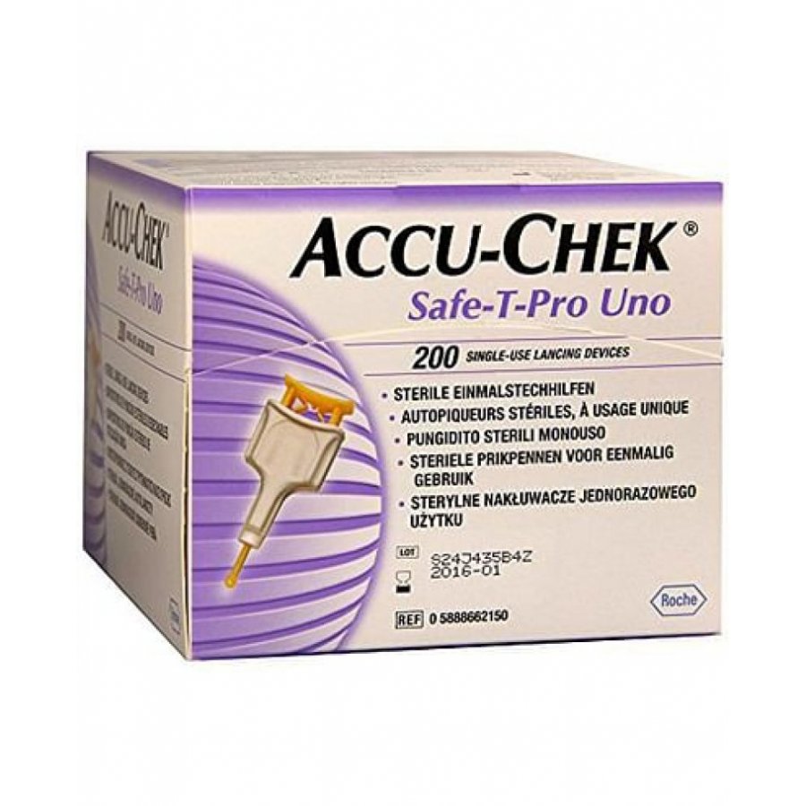 Lancette pungidito Accu-Chek Safe-T-Pro Uno  conf.200pz