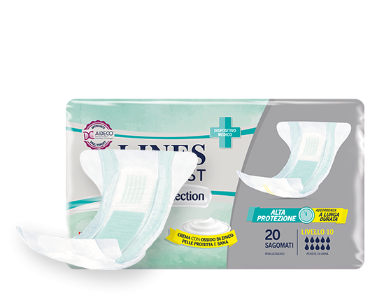 Pannolone sagomato trasp. Lines Derma Prot. Alta Prot.9 TU
