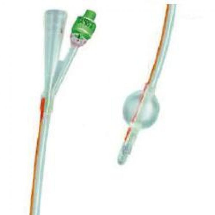 Catetere foley in silicone puro linea radiopaca a 2 vie ch 22