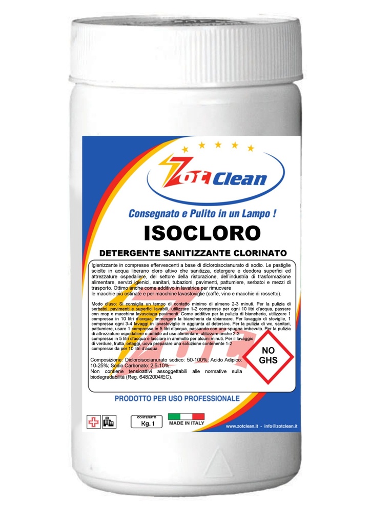 Isocloro pastiglie igienizzanti barattolo 1kg