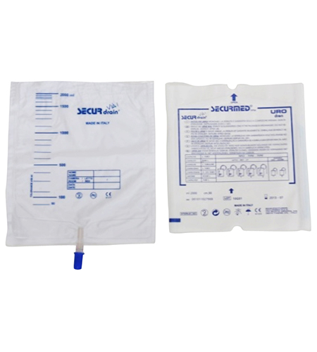 Sacca letto con valv. antir. e rub. di sc. 2000 ml tubo 130 cm (fust)
