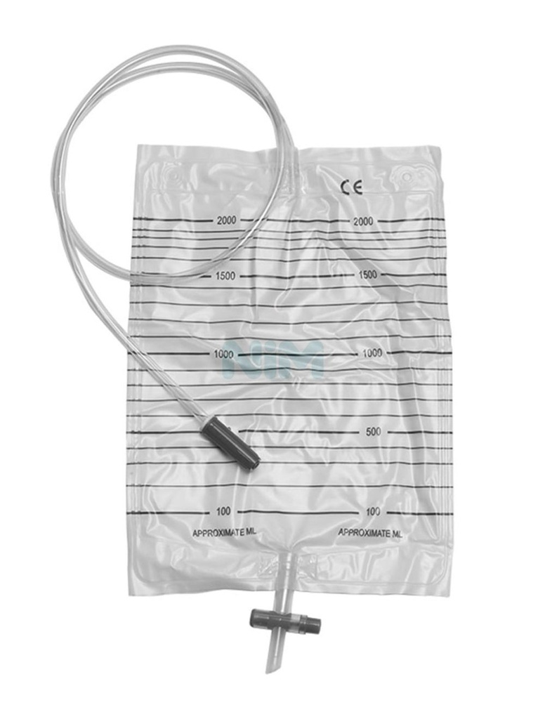 Sacca letto standard s/valvola - s/rub.scarico 2000 ml tubo 90 cm (bulk)
