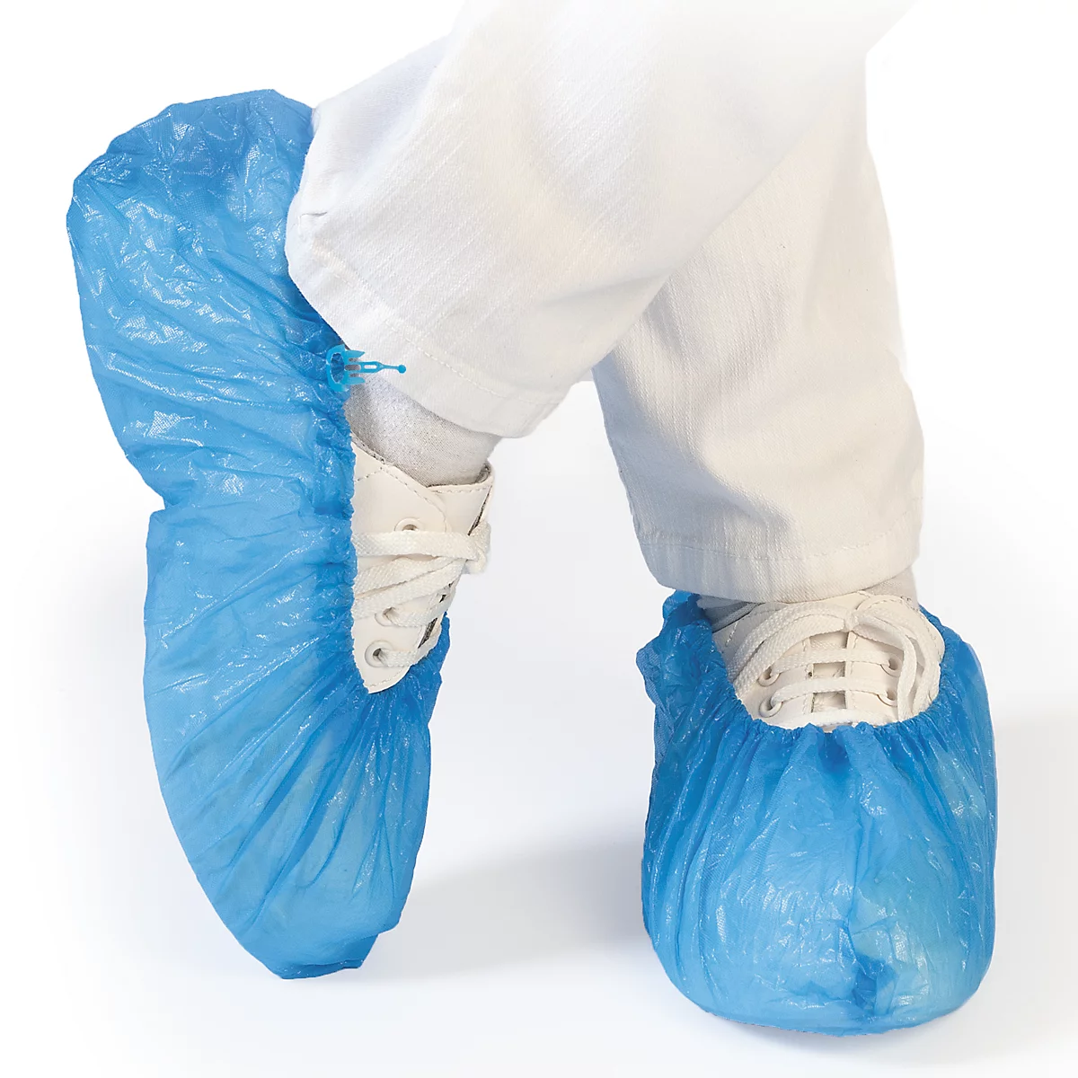 Copriscarpe monouso in CPE azzurri dah care