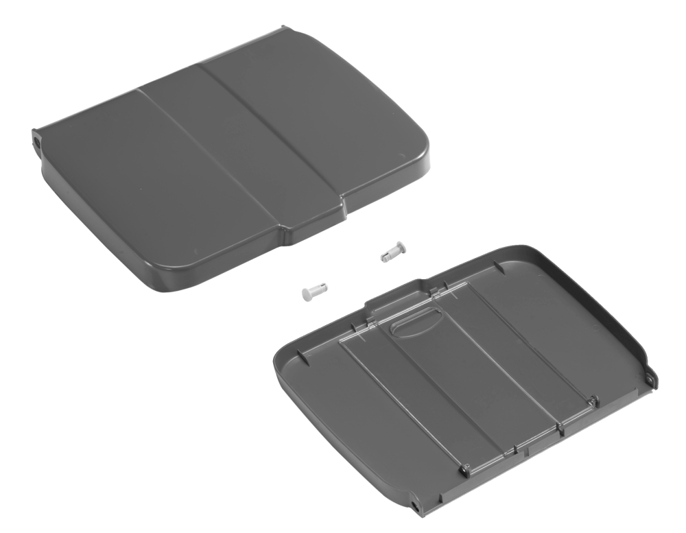 Coperchio portasacco 120 lt con tabella porta-note colore grigio