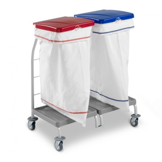 Carrello Dust doppio con coperchi (rosso/blu)