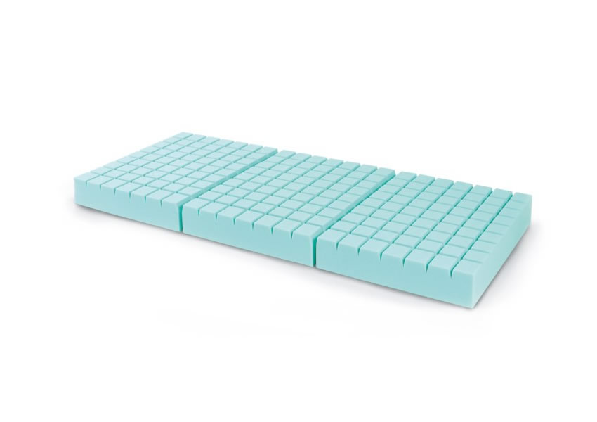 Materasso antidecubito ignifugo a 3 sezioni 63x85x14 cm
