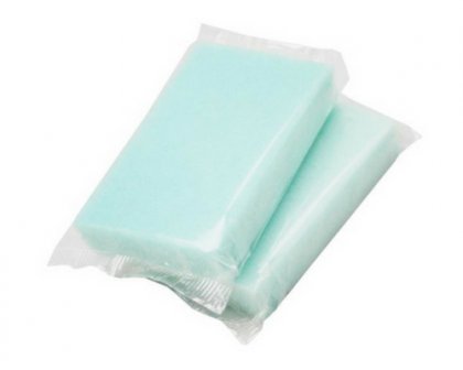Spugna senza sapone imbustata singolarmente 12 x 7,5 x 2,5 cm foam