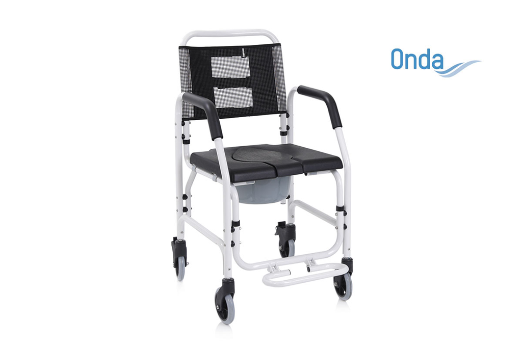 Sedia per doccia con 4 ruote (portata max 100 kg)