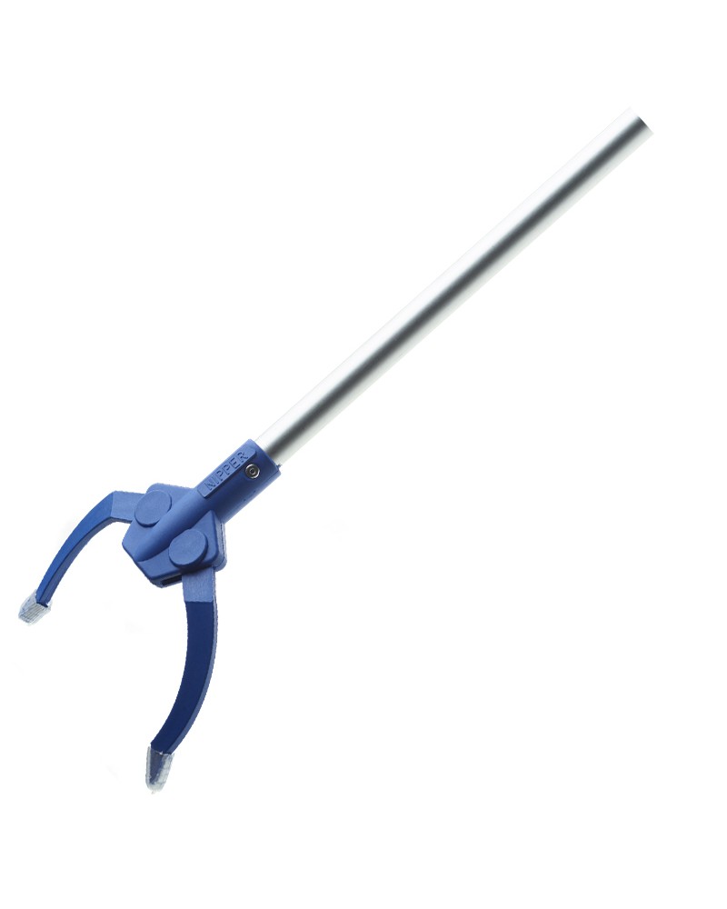 Pinza raccogli rifiuti blu cm.40