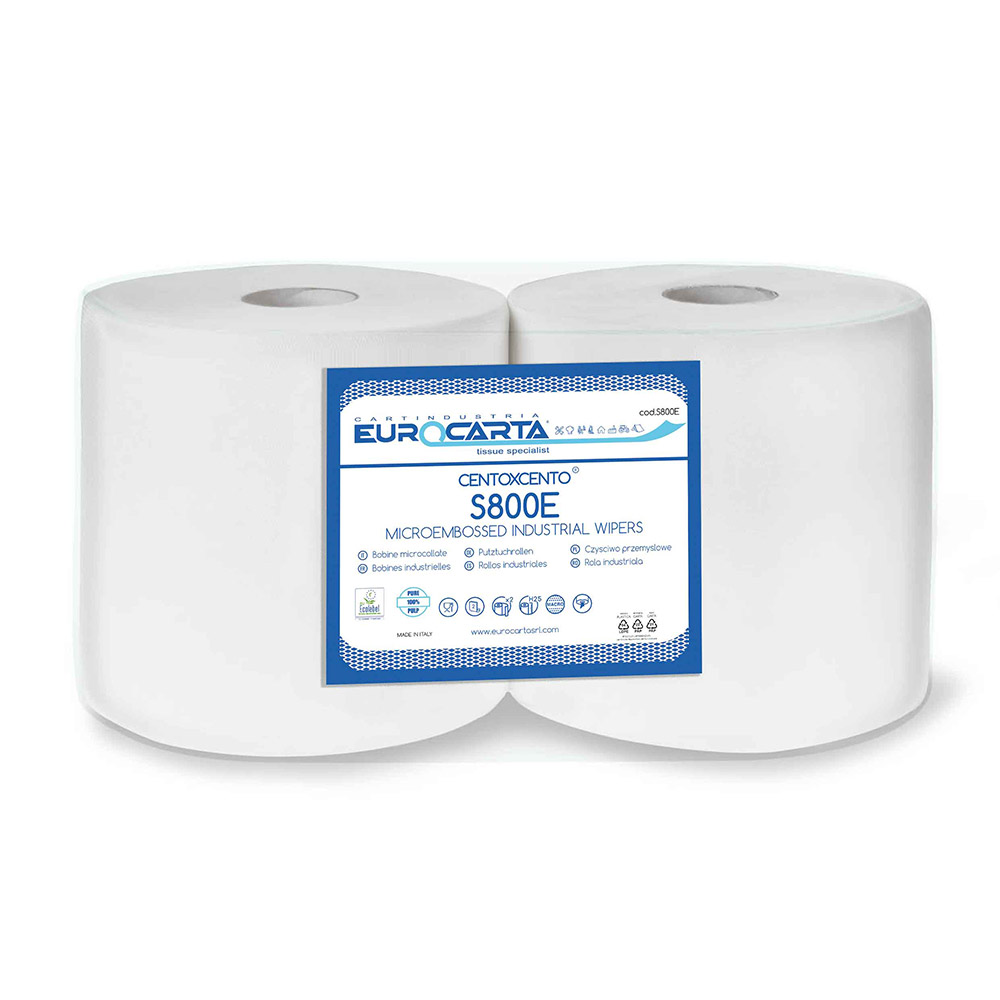 Bobina 100% cellulosa 800 strappi S800 Ecolabel