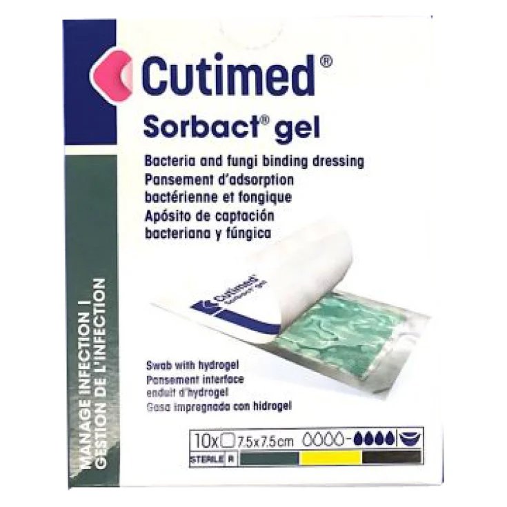 Cutimed Sorbact Gel  7,5 x 7,5cm  (conf.10pz)