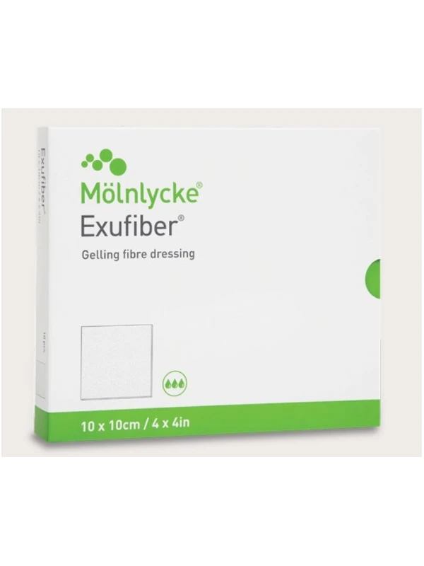 Exufiber medicazione in fibre non tessute 10x10 cm
