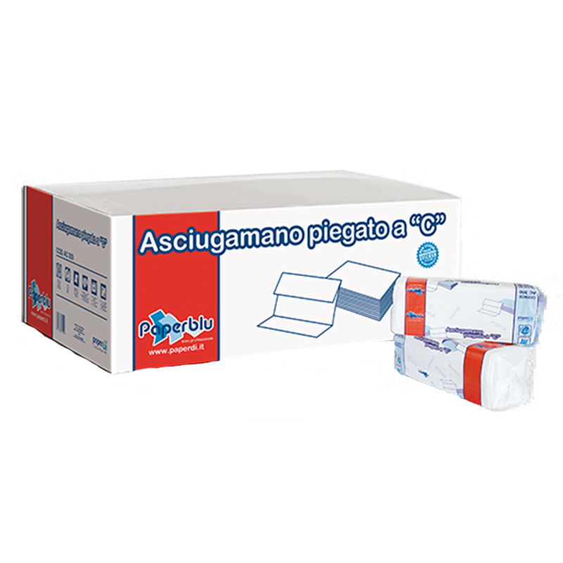 Asciugamano piegato a c 100% cellulosa