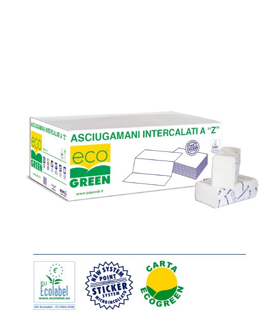 Asciugamano piegato a z carta ecologica