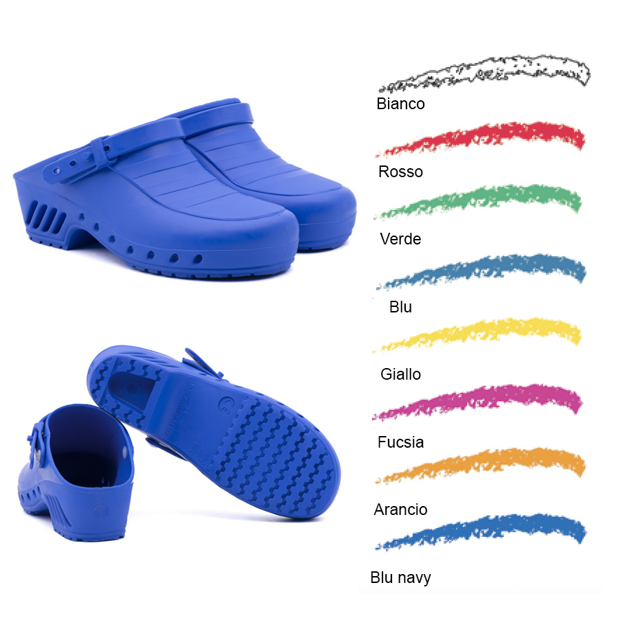 Clogs antiscivolo autoclavabile con cinturino