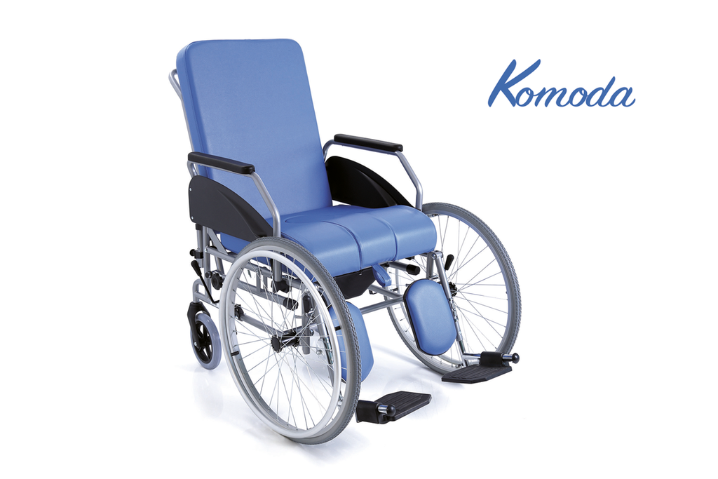 Sedia comoda reclinabile ad autospinta anteriore seduta 46 cm