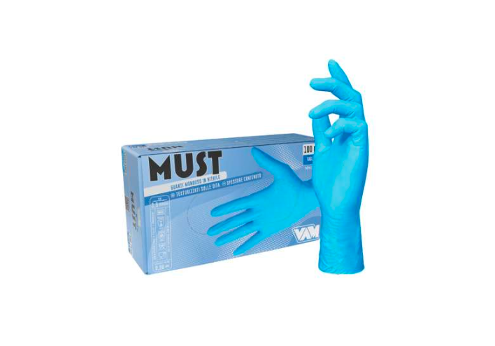 Guanti in nitrile senza polvere MUST