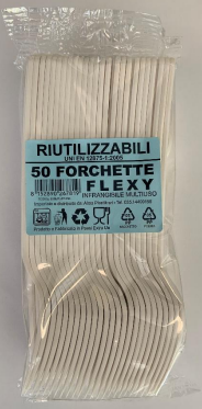 Forchetta Flexy PP colore bianco infrangibile
