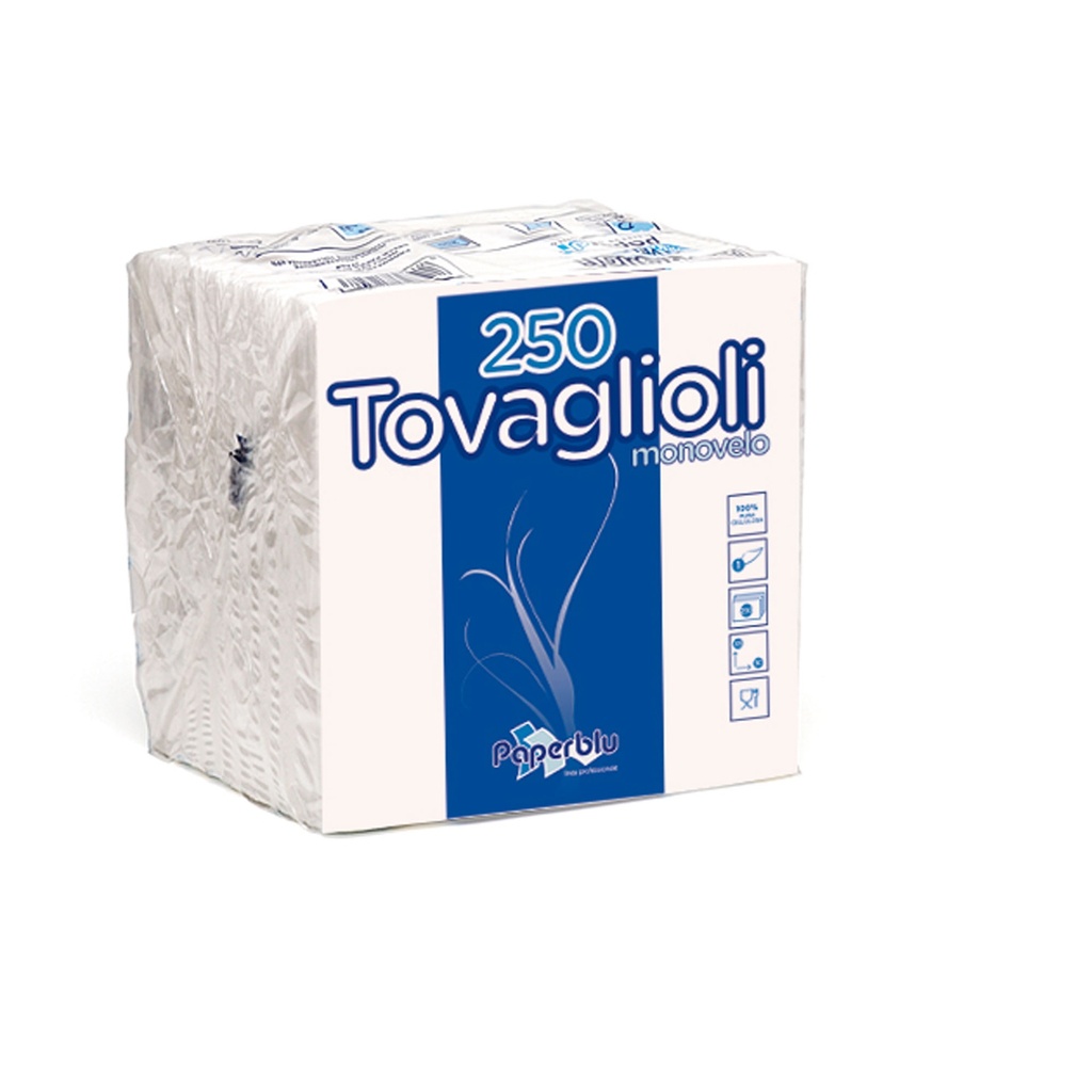 Tovagliolo 33 x 30 cm monovelo colore bianco
