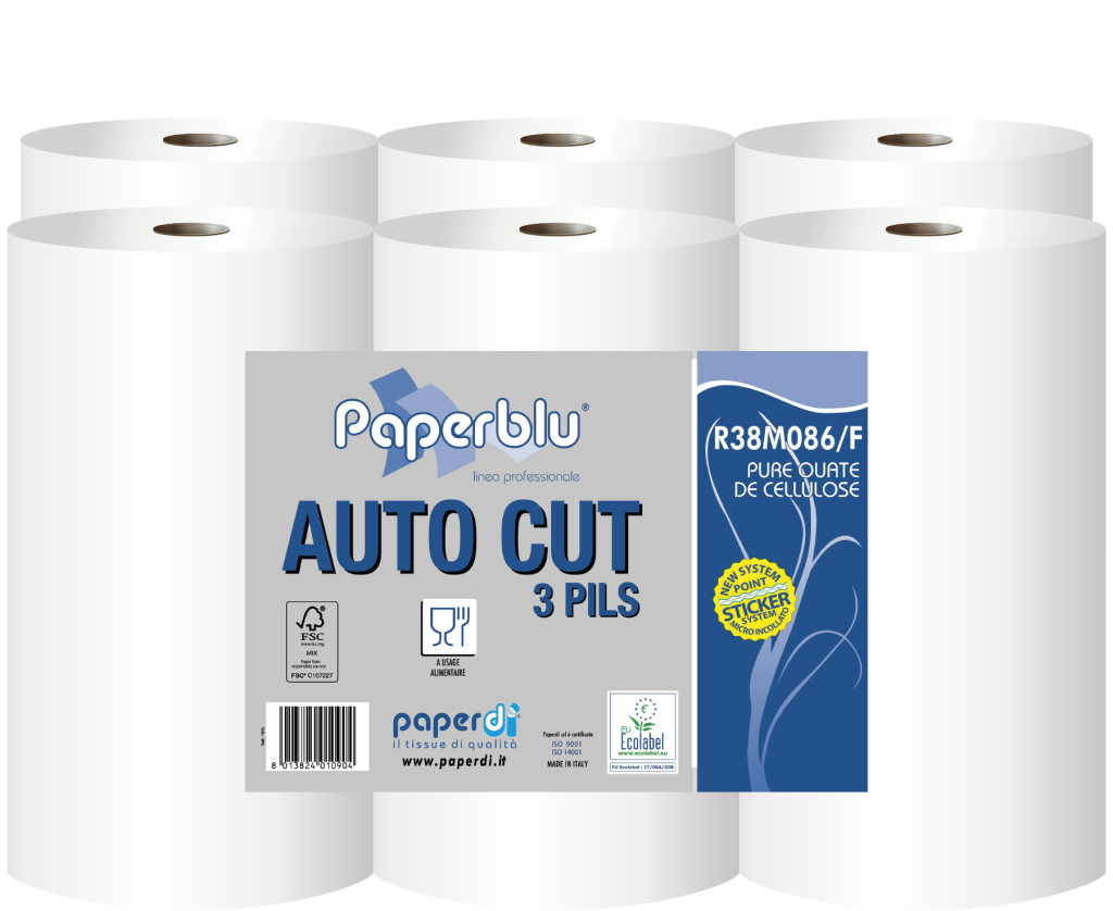 Rotolo asciugamano 86 metri senza pretaglio 3 veli
