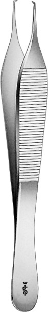 PINZETTA DISSEZIONE ADSON FINE 1x2 DENTI 120MM