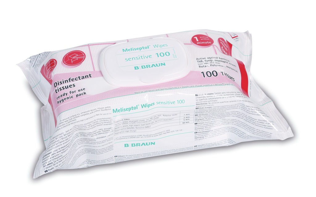 MELISEPTOL WIPES SENSITIVE 100