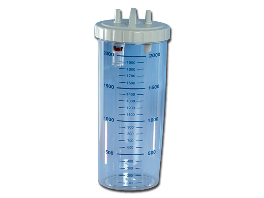 VASO 2 LITRI con coperchio - autoclavabile a 121°C