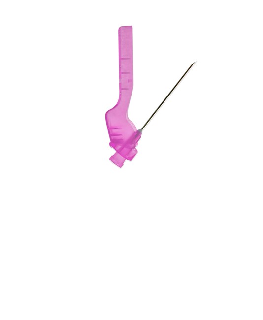 Ago ipodermico g18 rosa con dispositivo di sicurezza