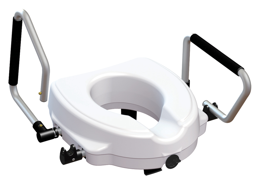 RIALZO WC con braccioli reclinabili  12,5 cm
