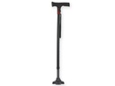 BASTONE DI SICUREZZA CON LUCE  con base a 4 piedini  nero