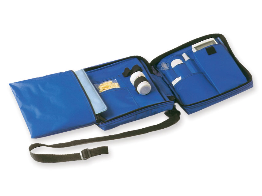 DIABETIC BAG vuoto  nylon blu