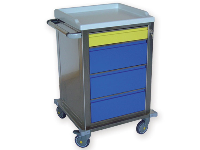 CARRELLO MODULARE INOX  1+3 cassetti