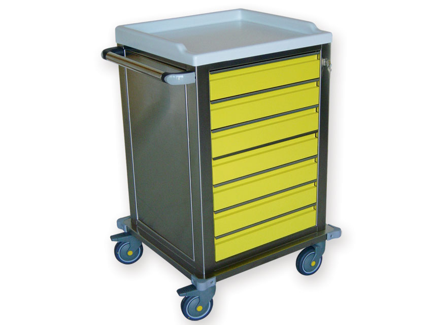 CARRELLO MODULARE INOX  7 cassetti
