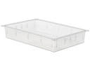 CASSETTO ISO PLASTICA TRASPARENTE 600x400x100 mm  chiuso