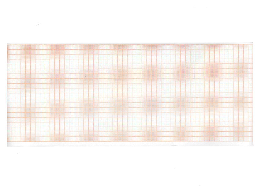 Carta termica ECG 107x25 mmxm  rotolo griglia arancio