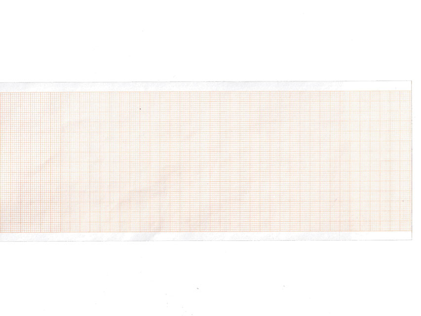 Carta termica ECG 80x20 mmxm  rotolo griglia arancio