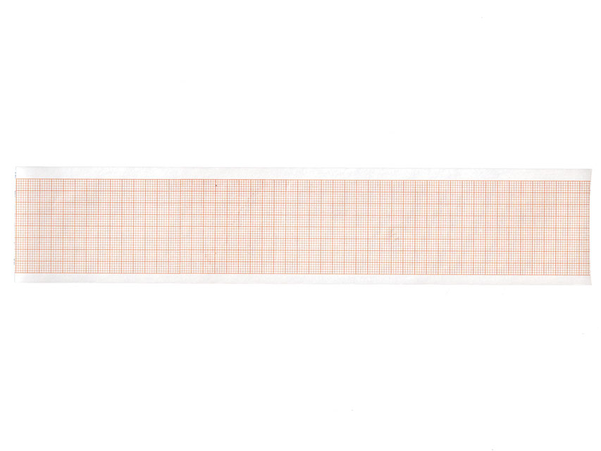 Carta termica ECG 50x23 mmxm  rotolo griglia arancio